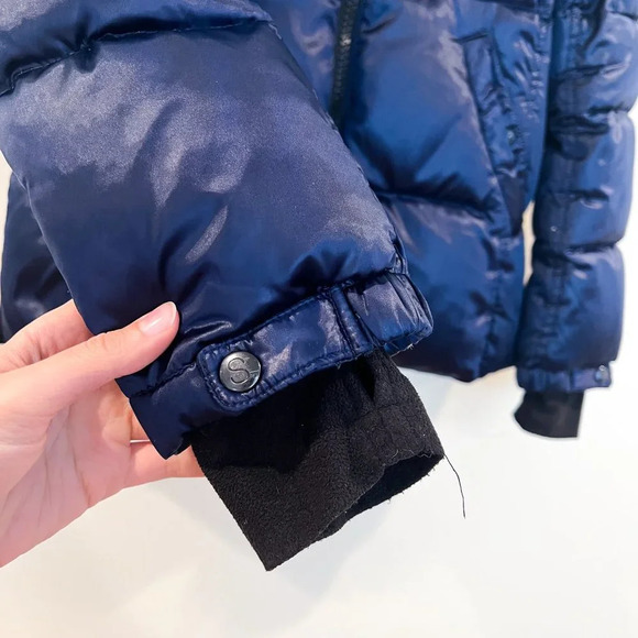 S13 Navy Duck Down Fill Classic Full Zip Winter Snow Puffer Coat Women's M - Picture 3 of 11